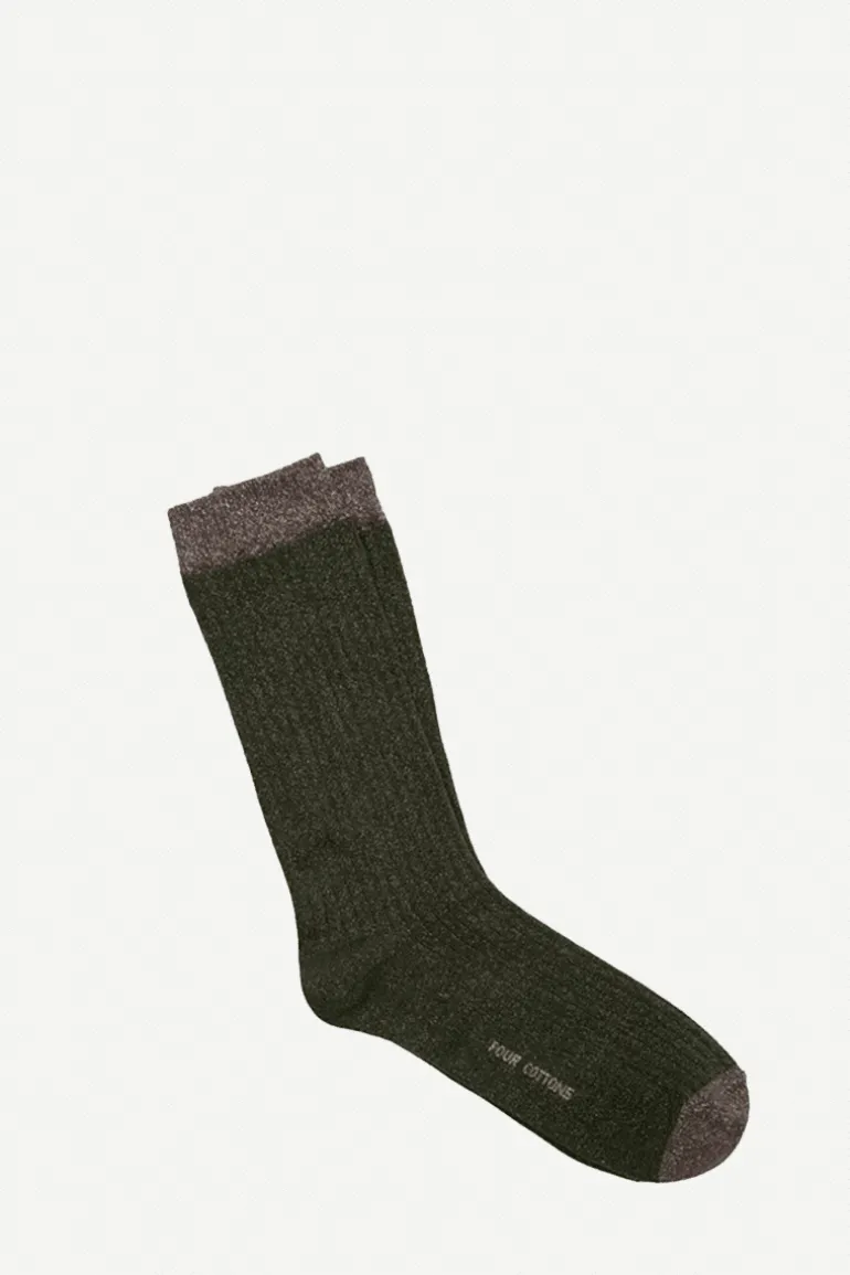 Calcetin P09 de purpurina Verde Kaki - The Nook Store