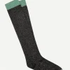 Calcetin purpurina caña alta PCA01 Negro - The Nook Store