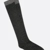 Calcetin purpurina caña alta PCAR21 rayas Carbone - Negro - The Nook Store
