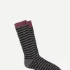 Calcetin purpurina caña corta PCCR01 rayas Negro - Antracita - The Nook Store