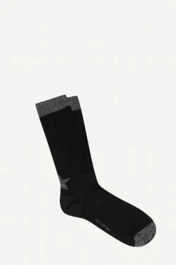 Calcetin purpurina Estrella caña corta PEC05 Negro - Gris - The Nook Store