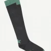 Calcetin purpurina Estrella caña larga PEL03 Gris - Verde Oliva - The Nook Store
