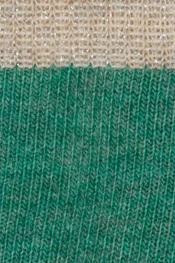 Calcetin purpurina Estrella caña larga PEL07 Verde Agua - Crudo - The Nook Store