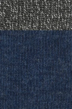 Calcetin purpurina Estrella caña corta PEC08 Marino - Gris - The Nook Store