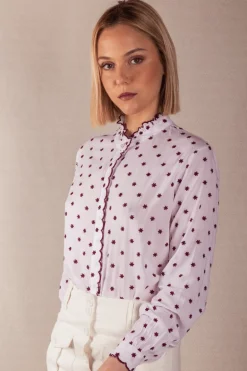 Camisa Chloe Blanca Flores Pequeñas - The Nook Store