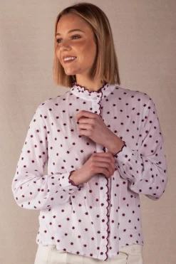 Camisa Chloe Blanca Flores Pequeñas - The Nook Store
