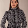Camisa Chloe Bordada Negra - The Nook Store