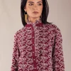 Camisa Chloe Bordada Wine - The Nook Store