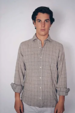 Camisa HK Cuadros Marron - The Nook Store