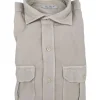 Camisa Micropana 4 bolsillos Crudo - The Nook Store