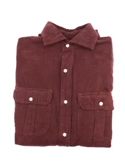 Camisa Micropana 4 bolsillos Granate - The Nook Store