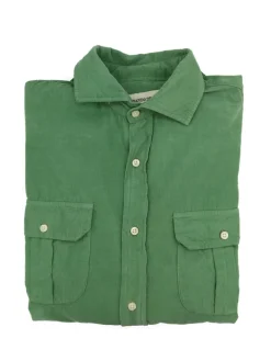 Camisa Micropana 4 bolsillos Verde Hoja - The Nook Store