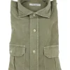 Camisa Micropana 4 bolsillos Verde Kaki - The Nook Store