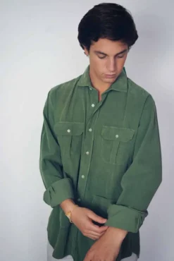 Camisa Micropana 4 bolsillos Verde Oliva - The Nook Store