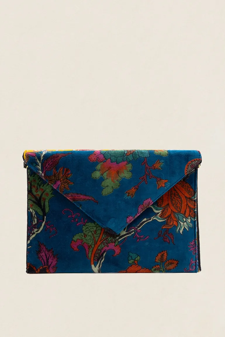 Cartera de Mano 57 Flores Azul - The Nook Store