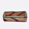 Cesto Mimbre Verde/Rosa - The Nook Store