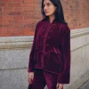 Chaqueta Camille Terciopelo Burdeos - The Nook Store