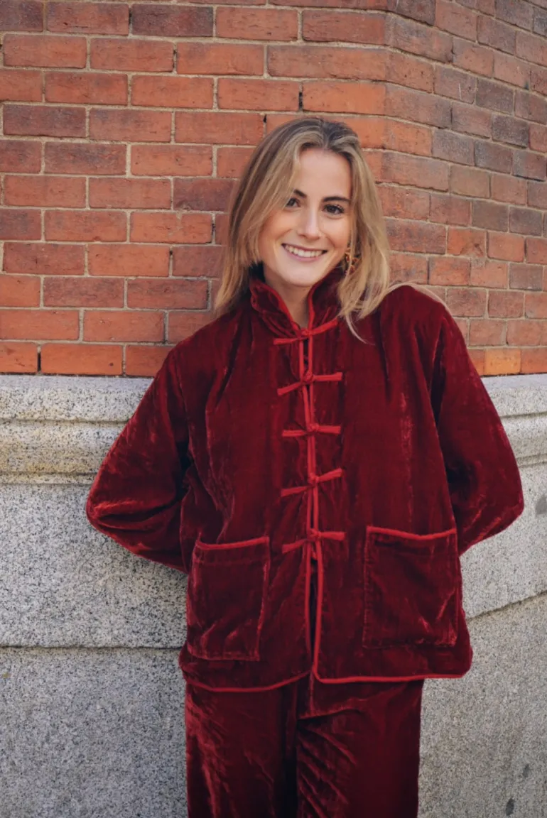 Chaqueta Camille Terciopelo Teja - The Nook Store
