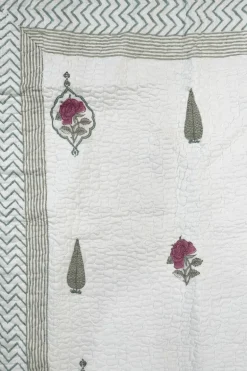 Colcha Edredón Queen 25 | Colcha estampado palmeras | The Nook
