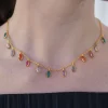 Collar Dos Hojas Plata Bañada Oro - Complementos Online | THE NOOK