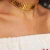 Collar Dos Hojas Plata Bañada Oro - Complementos Online | THE NOOK