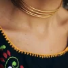 Collar Dos Hojas Plata Bañada Oro - Complementos Online | THE NOOK