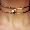 Collar Dos Hojas Plata Bañada Oro - Complementos Online | THE NOOK