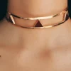 Collar Dos Hojas Plata Bañada Oro - Complementos Online | THE NOOK