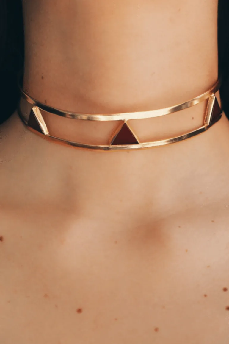 Collar Dos Hojas Plata Bañada Oro - Complementos Online | THE NOOK