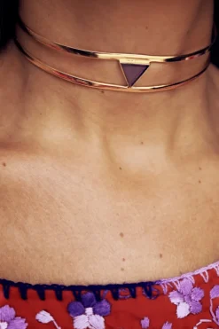 Collar Dos Hojas Plata Bañada Oro - Complementos Online | THE NOOK