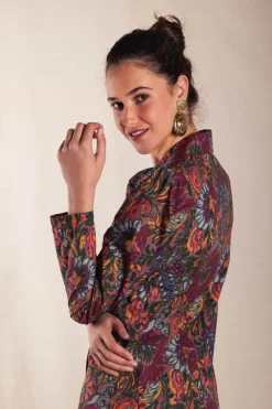 Conjunto Amelie Burdeos Flores - The Nook Store