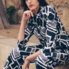 Conjunto Amelie Cuadros Blanco y Azul - The Nook Store