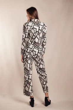 Conjunto Amelie Cuadros Blanco y Gris - The Nook Store