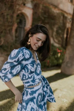 Conjunto Fernanda Ikat Azul - The Nook Store