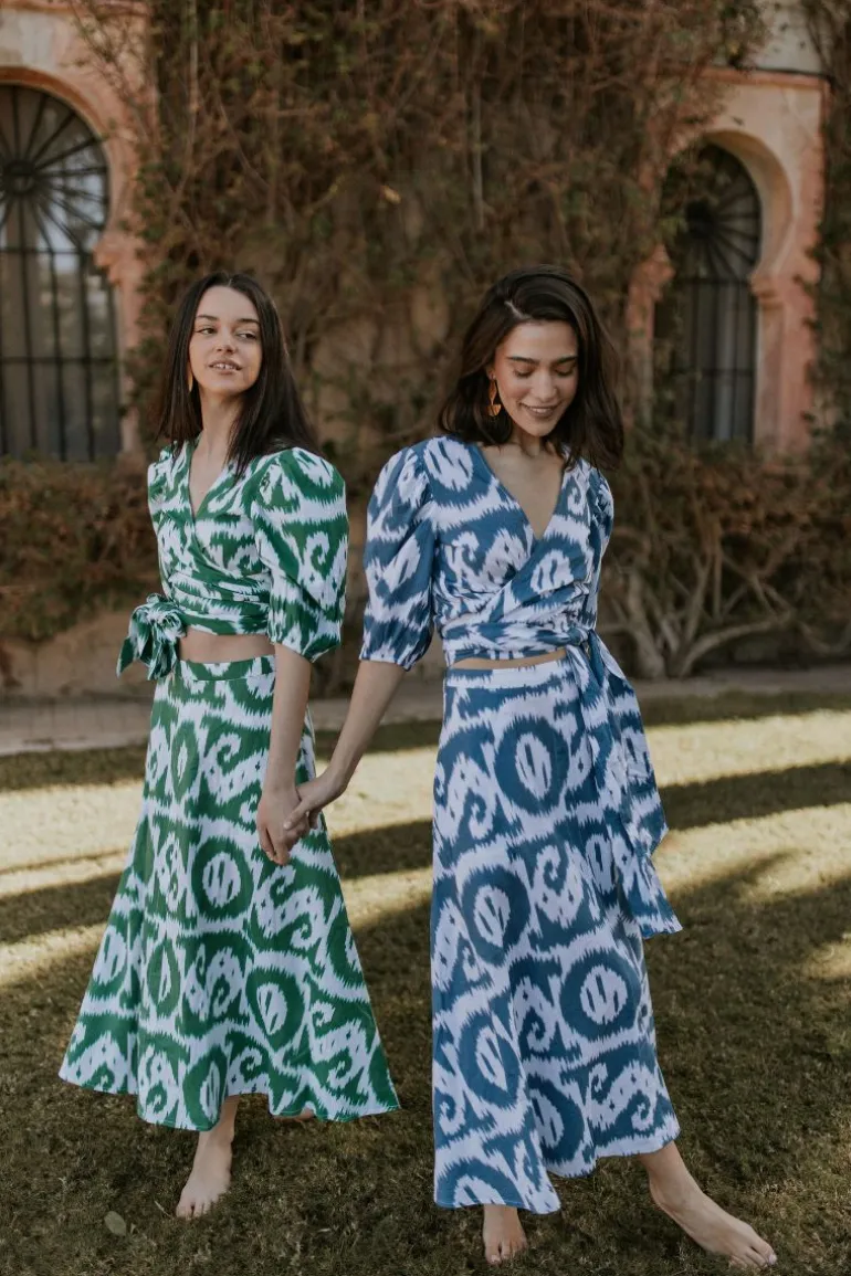 Conjunto Fernanda Ikat Azul - The Nook Store