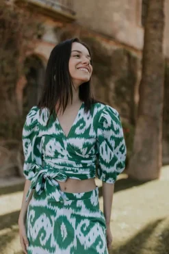 Conjunto Fernanda Ikat Verde - The Nook Store