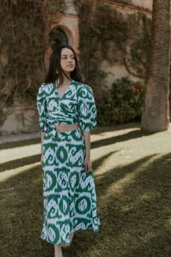 Conjunto Fernanda Ikat Verde - The Nook Store