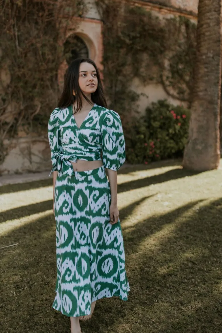 Conjunto Fernanda Ikat Verde - The Nook Store