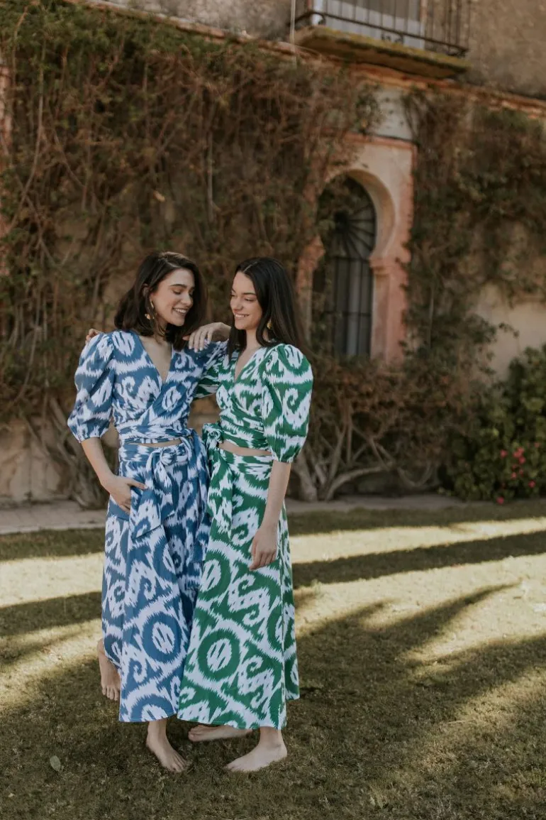 Conjunto Fernanda Ikat Verde - The Nook Store