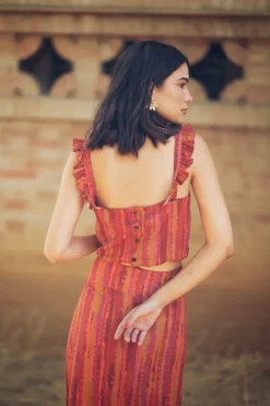 Conjunto Pipa Stripes Naranja - The Nook Store