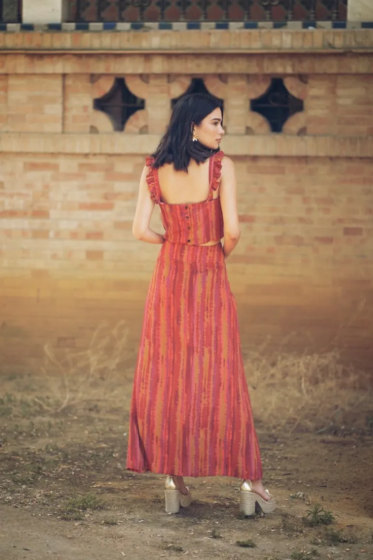 Conjunto Pipa Stripes Naranja - The Nook Store