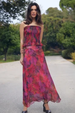 Conjunto Sindia Flores Rosas y Moradas - The Nook Store