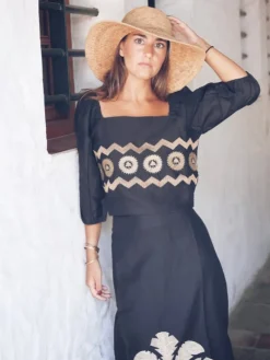 Conjunto Suzani Bordado Negro - The Nook Store