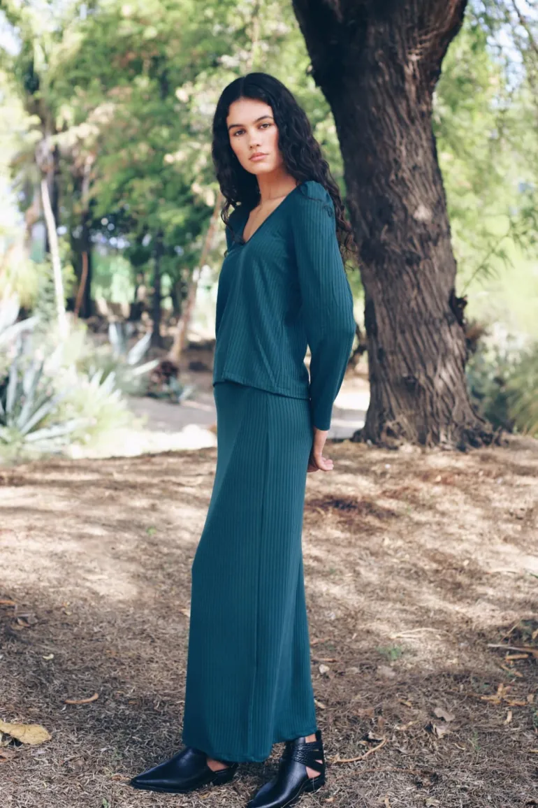 Falda Basic Punto Verde - The Nook Store
