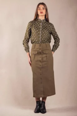 Falda Dila Verde Kaki - The Nook Store