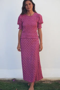 Falda Nik Print Rosa - The Nook Store
