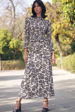 Falda Pipa Fageda Negra y Crudo - The Nook Store