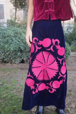 Falda Suzani Velvet Azul - The Nook Store