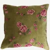 Funda de Cojín Cleo mostaza flores - The Nook Store