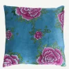 Funda de Cojín Cleo turquesa flores - The Nook Store